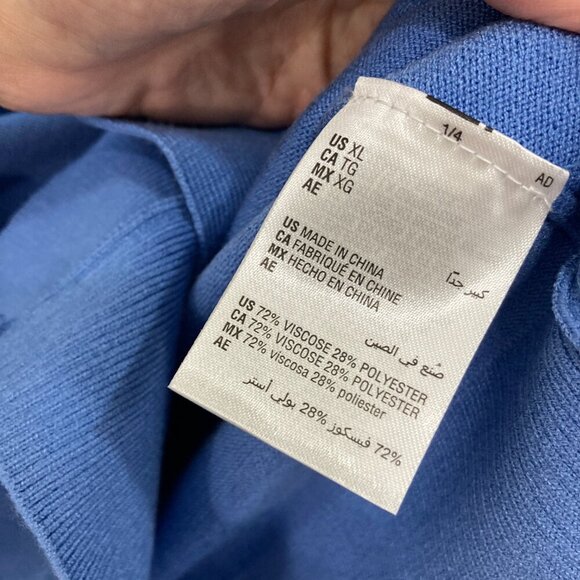 INC International Concepts size XL Blue Beaded Stretch Knit Button Cardigan - Picture 8 of 10